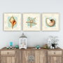 Wallity Conjunto de 3 Pinturas Decorativas en Lienzo Multicolor